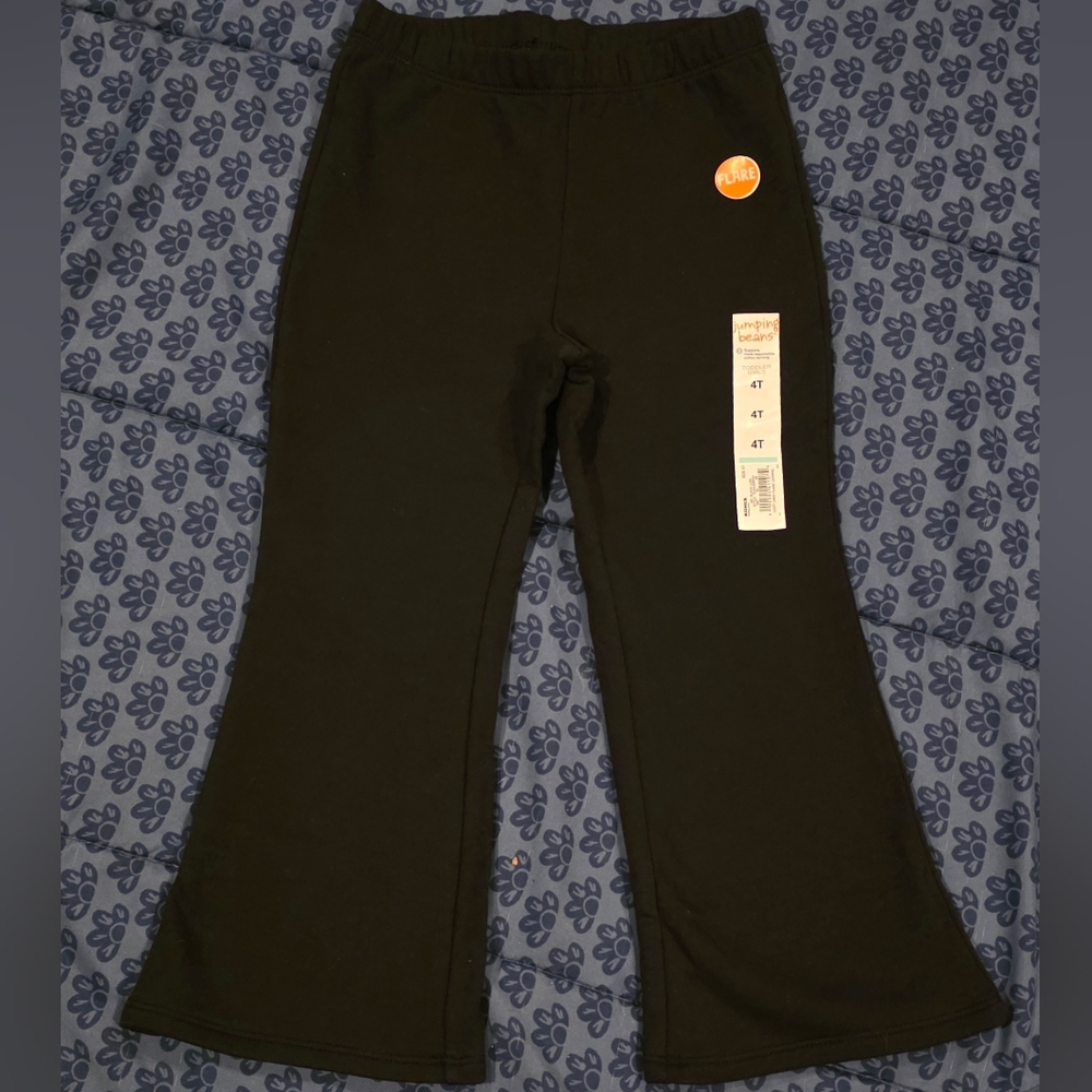 Cozy Lined Black Flare Pants, 4t